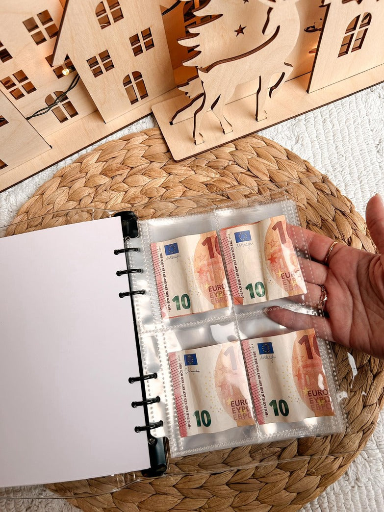 Kerst Spaarchallenge €400 (incl. mapje) (A5 Zwart)