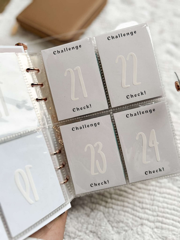 100 x Challenge Check-kaartjes - voor 100 Enveloppen Challenge