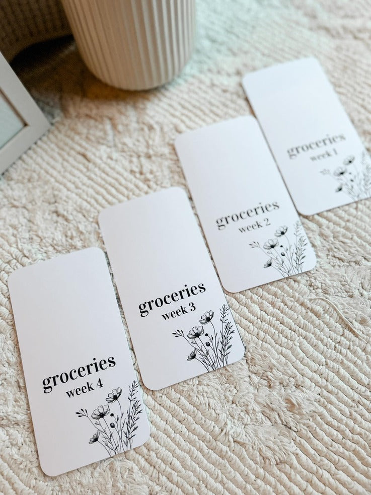 A6 Budget verdelers - Black ✿ collectie (VOOR RITSZAKJES)