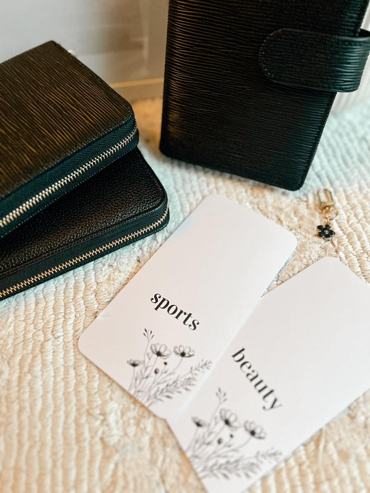 A6 Budget verdelers - Black ✿ collectie (VOOR RITSZAKJES)