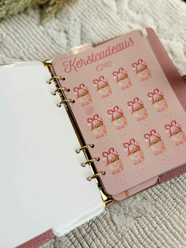 A5 Kerstchallenge Deluxe Roze