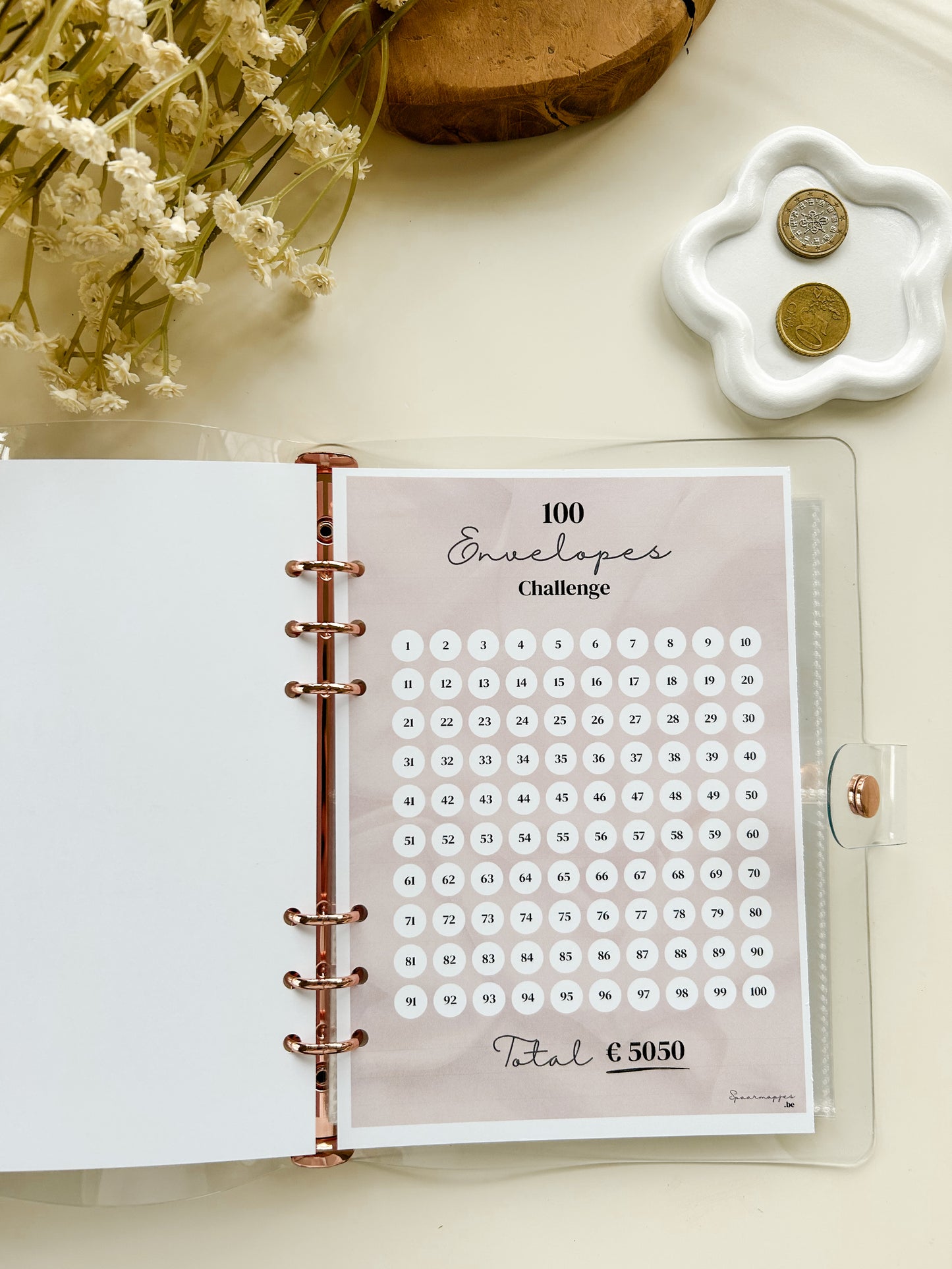 100 Enveloppen Challenge (small A5) - €5050
