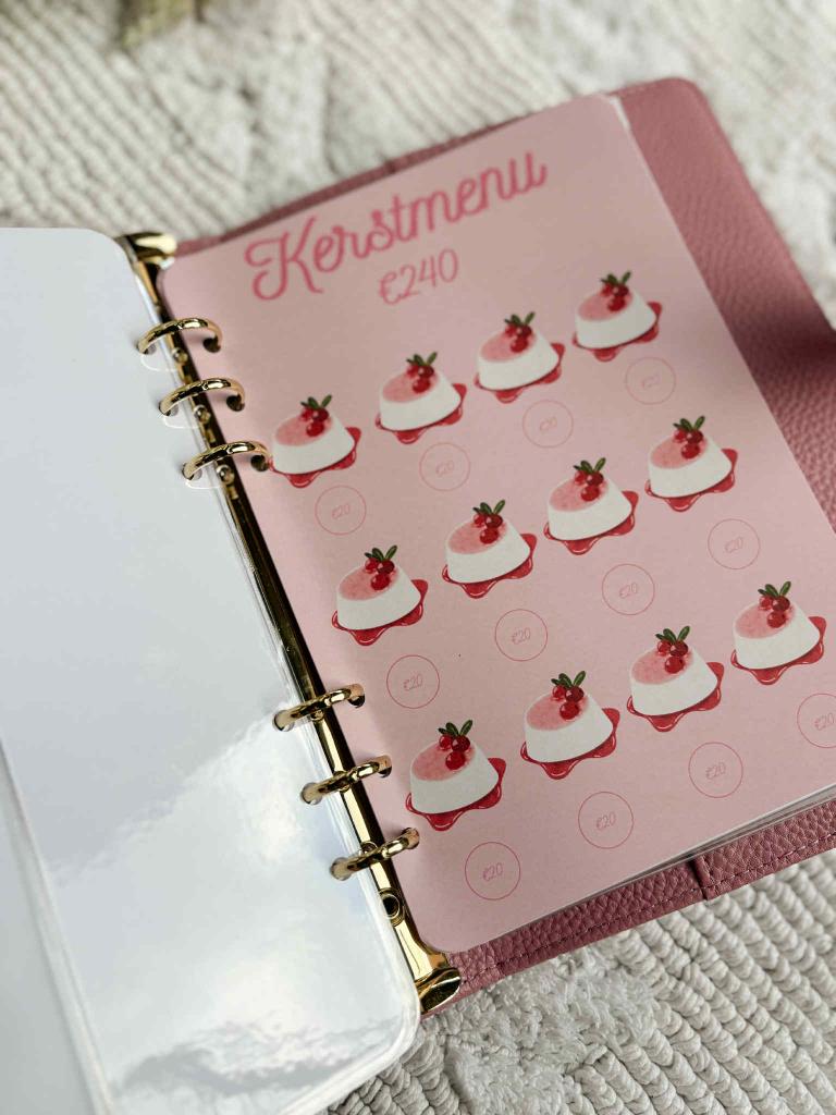 A5 Kerstchallenge Deluxe Roze