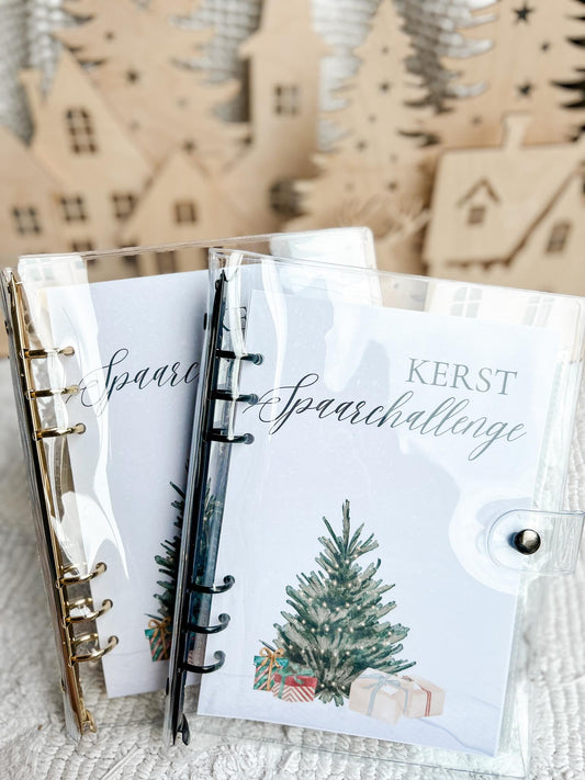 Kerst Spaarchallenge €400 (incl. mapje) (A5 Zwart)