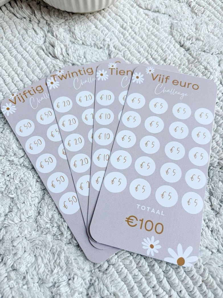 A6 €5, €10, €20 & €50 challenge Daisy