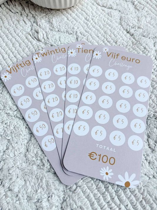 A6 €5, €10, €20 & €50 challenge Daisy