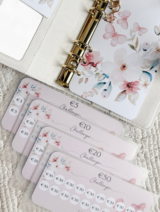 A6 €5, €10, €20 & €50 challenge Butterfly (OPEN ENVELOPPES)