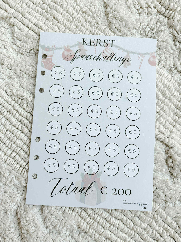 A6 Kerstspaarchallenge €200 (excl. mapje)