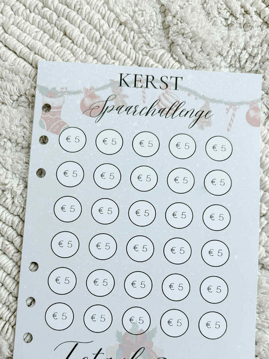 A6 Kerstspaarchallenge €150 (excl. mapje)